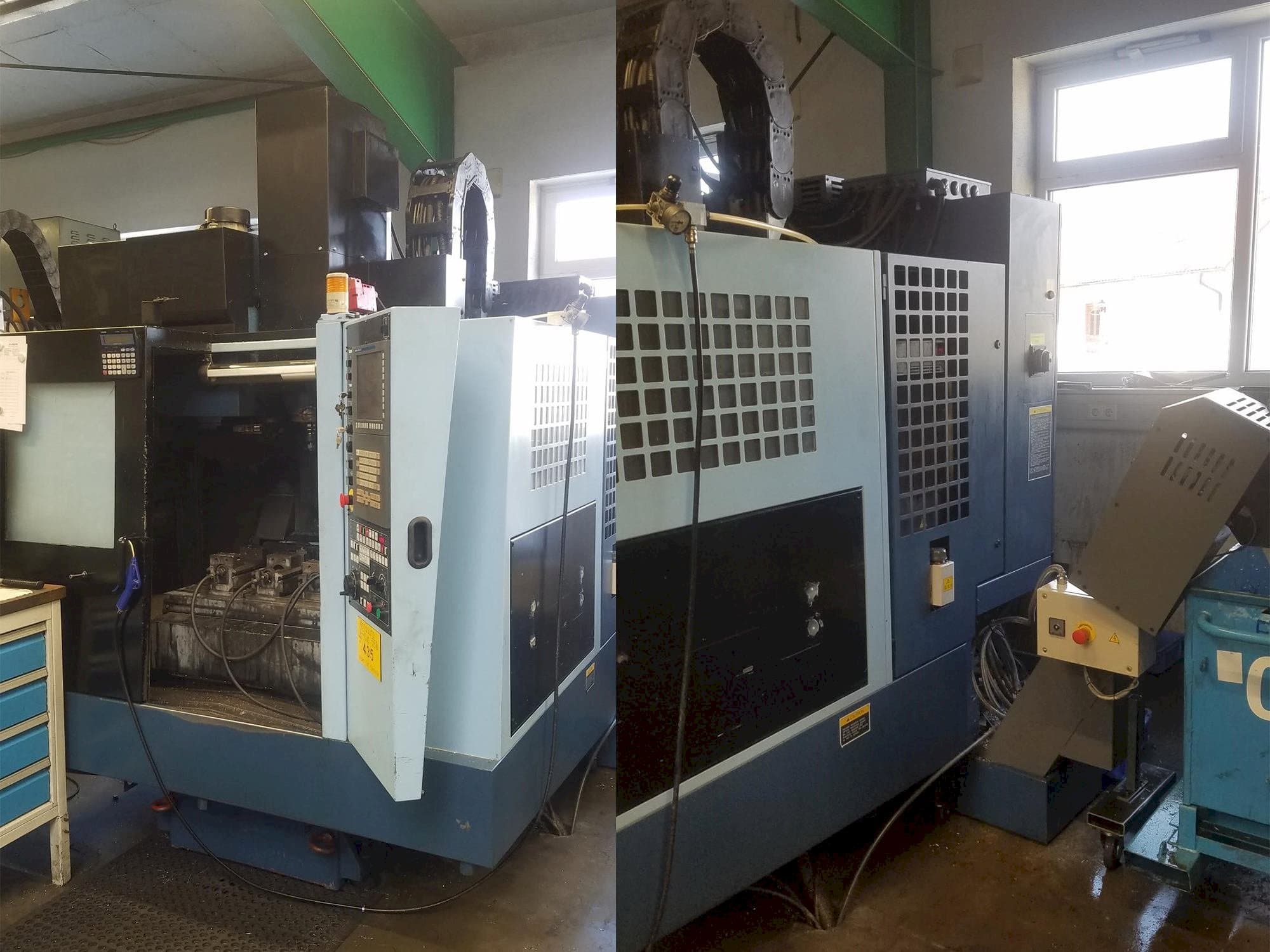 Widok z przodu maszyny Matsuura 550 V-Plus