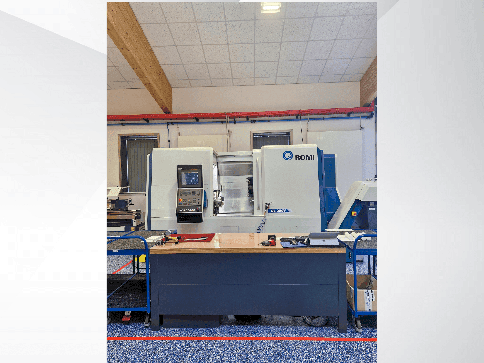 Widok z przodu maszyny Romi GL 250