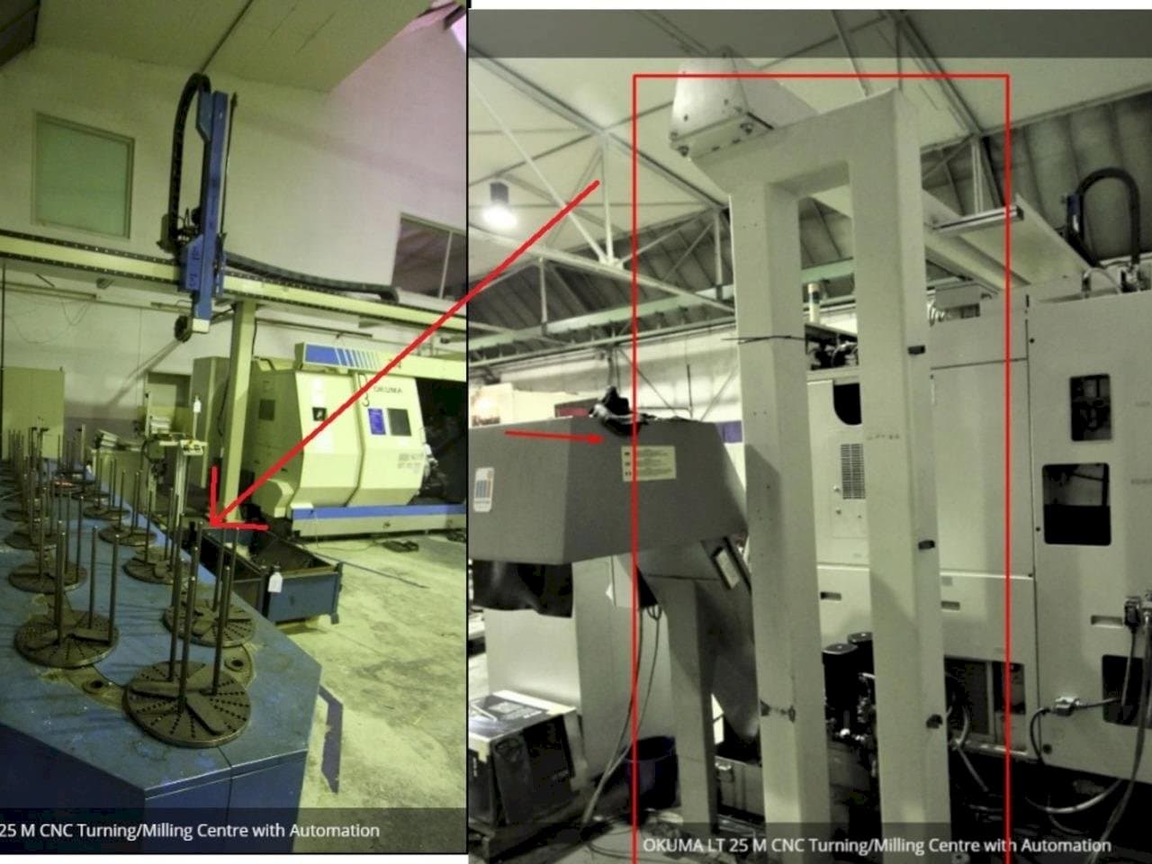 Widok z przodu maszyny Okuma LT 25 M
